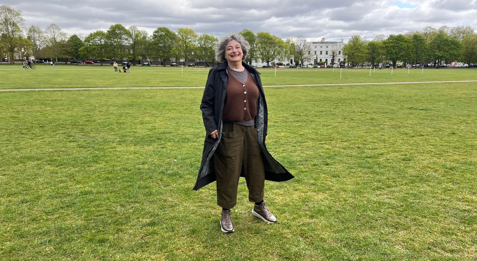 Catherine C Cropped Catherine C at Richmond Green wearing Xsensible Shoes from Foot Solutions