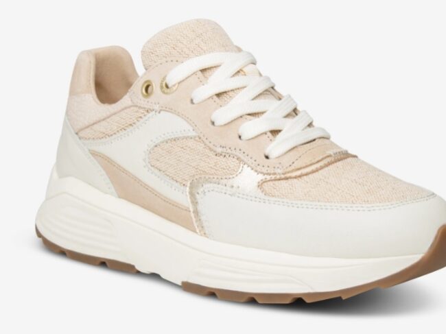 Xsensible Stretchwalker shoe in cream and beige